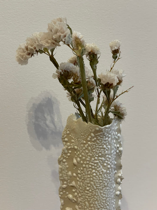NATHALEE PAOLINELLI - Torn Bud Vase in White Speckle