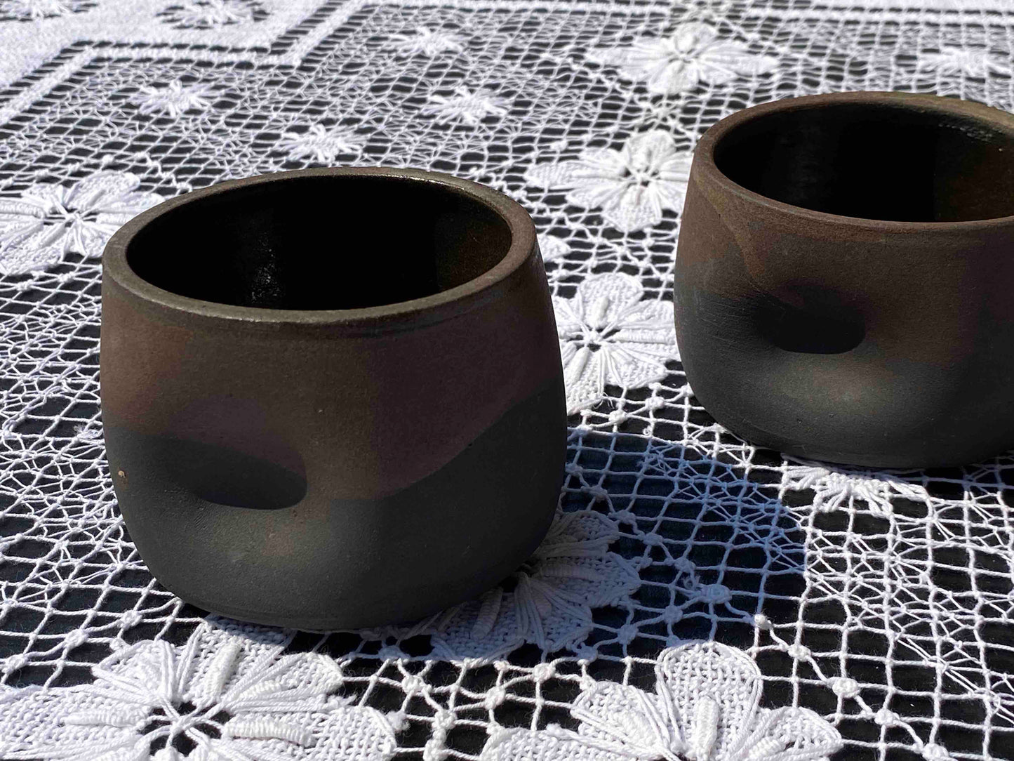 CAITLIN PRINCE - SMALL BLACK DIMPLE CUP
