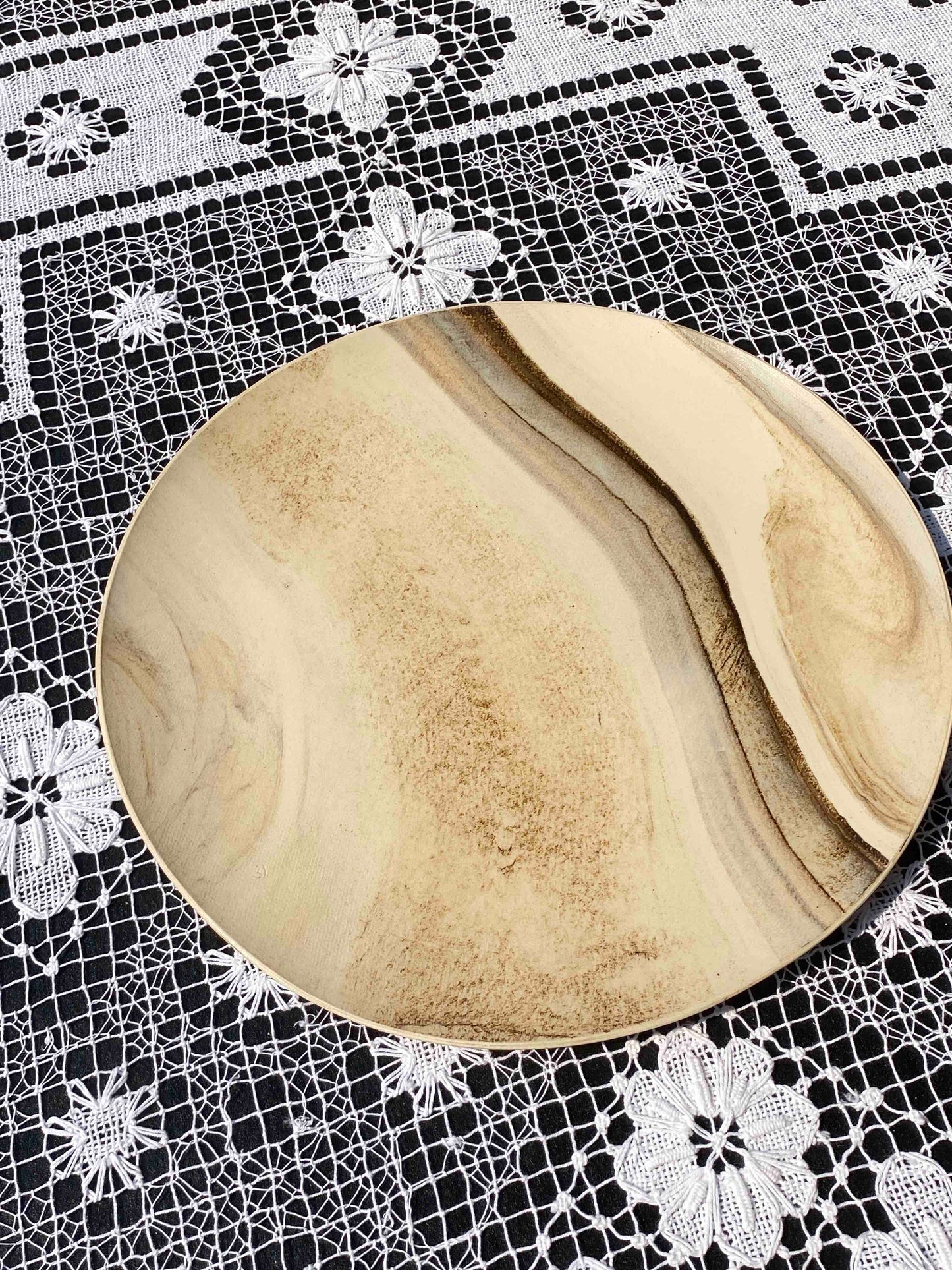 CAITLIN PRINCE - ONE OF A KIND LARGE MARBLED PLATE