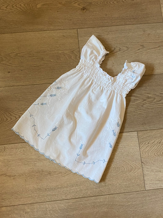 PEARLE KIDS - WHITE SMOCKED DRESS 0 -2 years