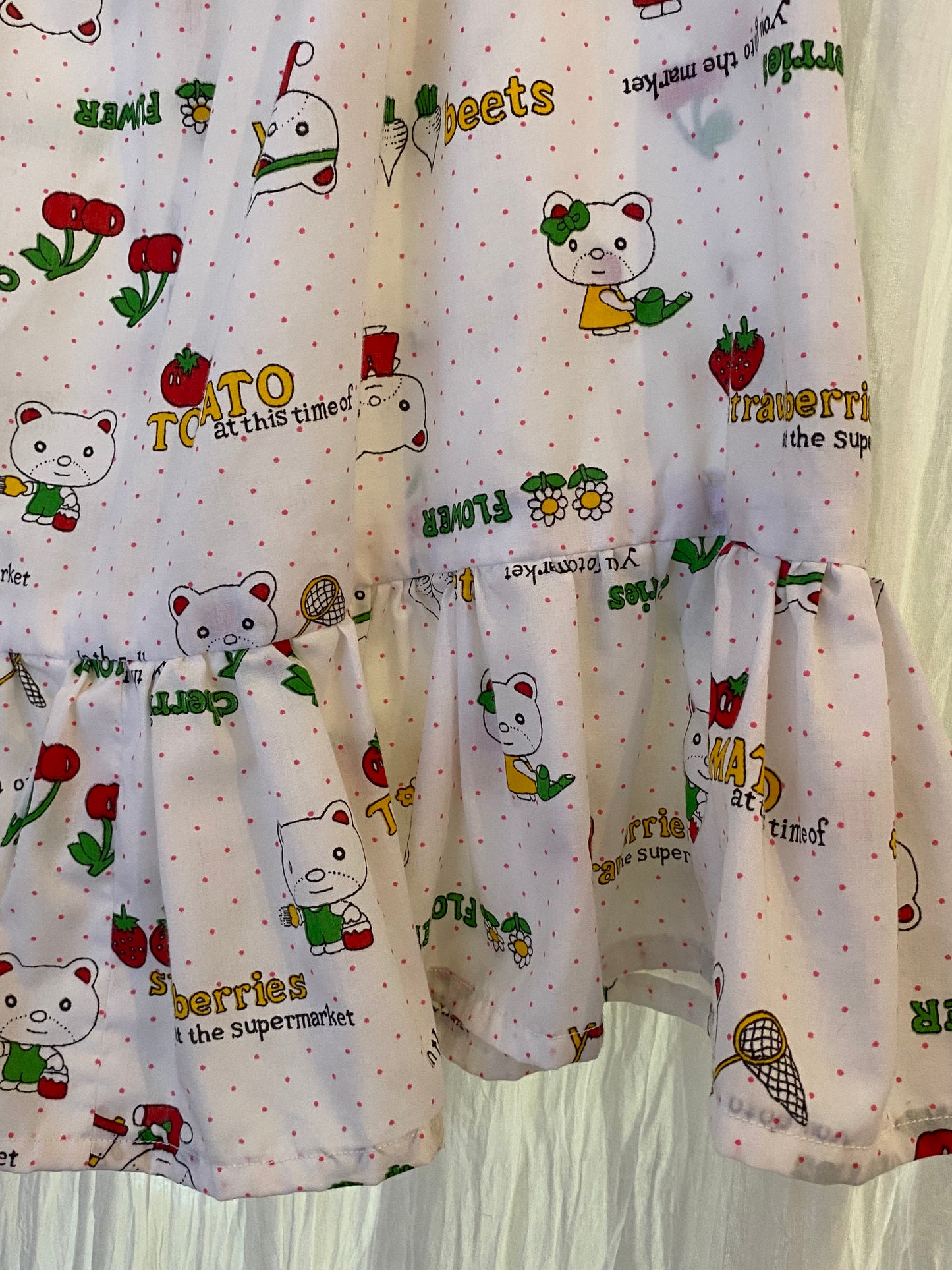 PEARLE KIDS - FRUIT AND KITTY PRINT SKIRT 5-8 years