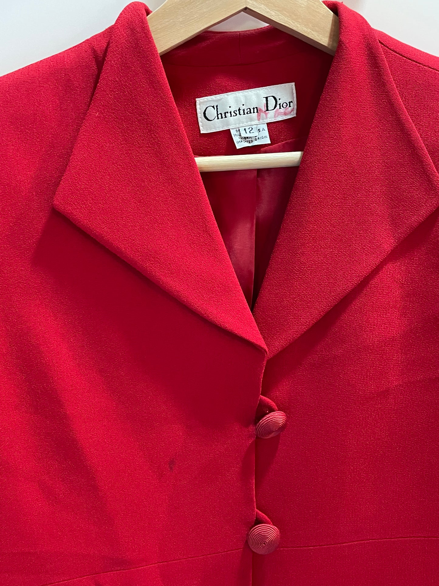 PEARLE closet - Vintage Christian Dior Red Blazer